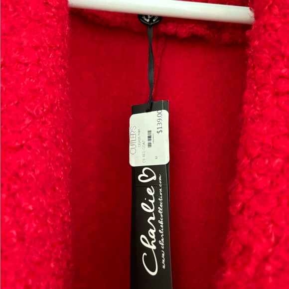 Red coat by Charlie, Size Medium. - Picture 4 of 4